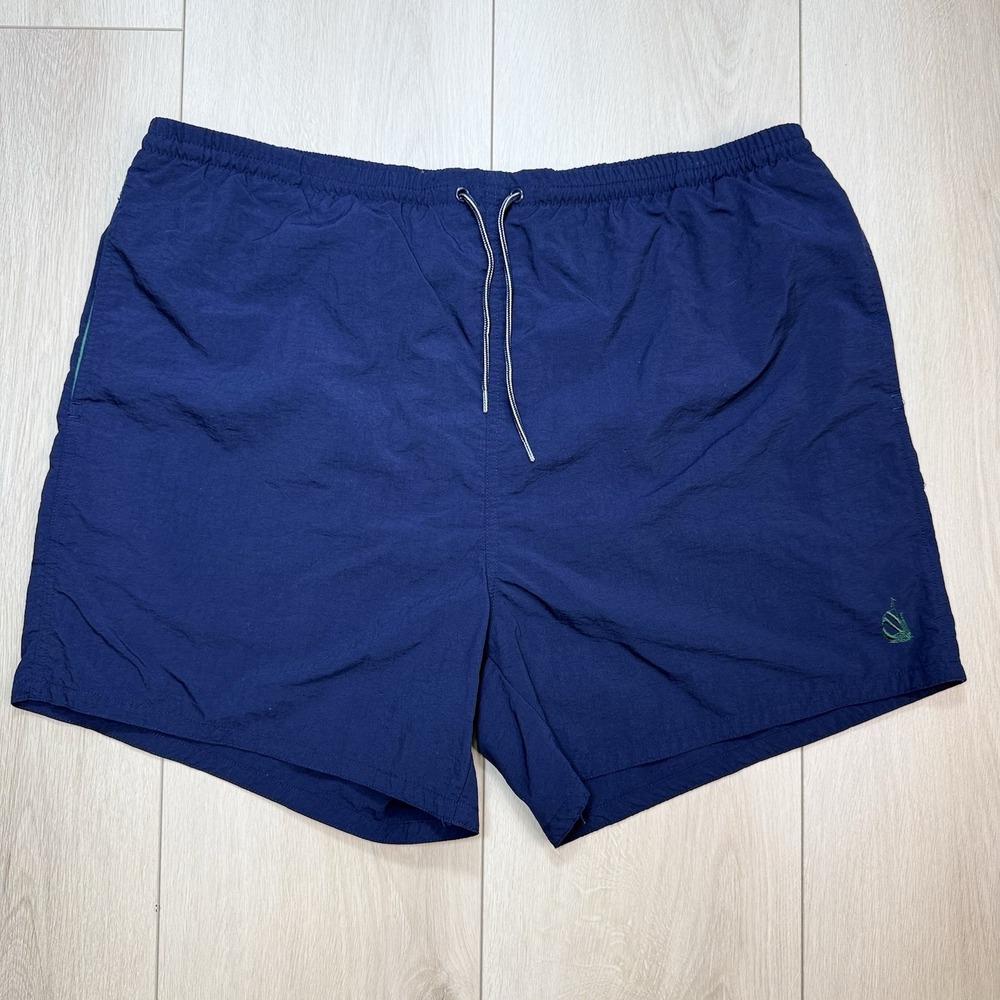 VTG Nautica Swim Trunks Mens‎ XL Blue Nylon Mesh Lined 90s Beach Surf Shorts